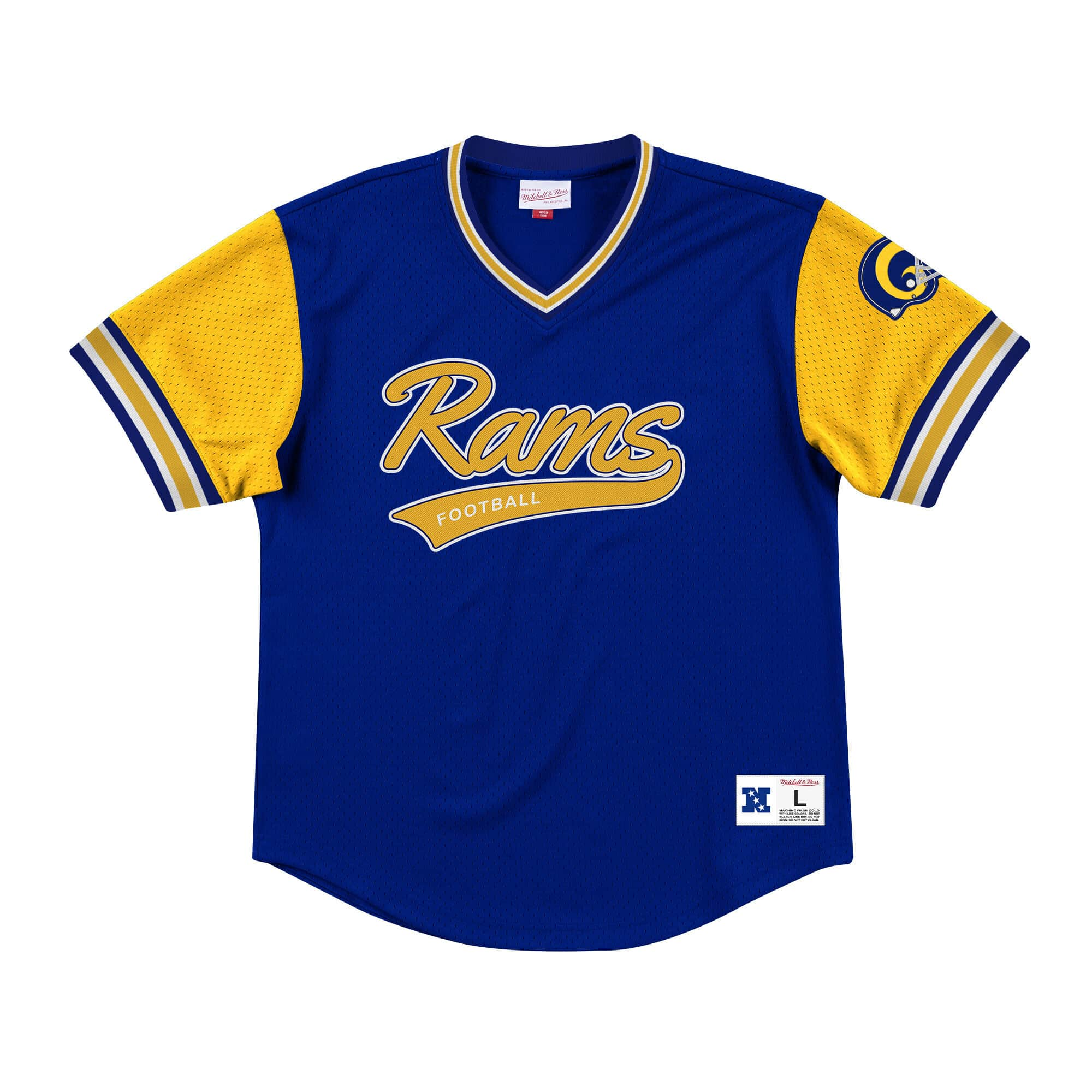 Los Angeles Rams Men's Top Prospect Mesh V-Neck Shirt 3XL