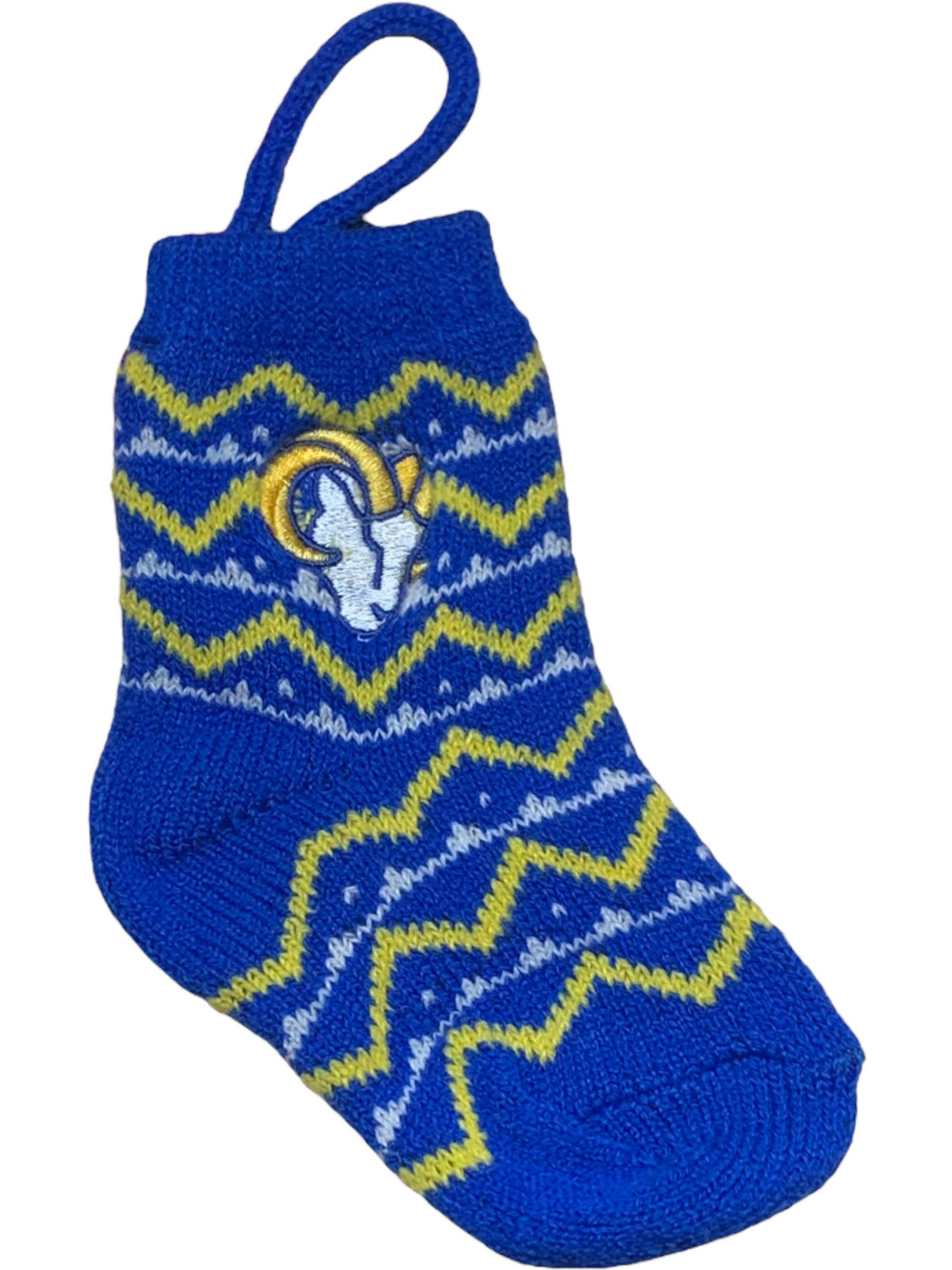 LOS ANGELES RAMS MINI STOCKING CHRISTMAS ORNAMENT