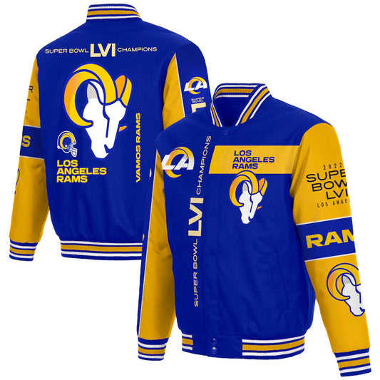 LOS ANGELES RAMS SBLVI CHAMPS POLY TWILL JACKET