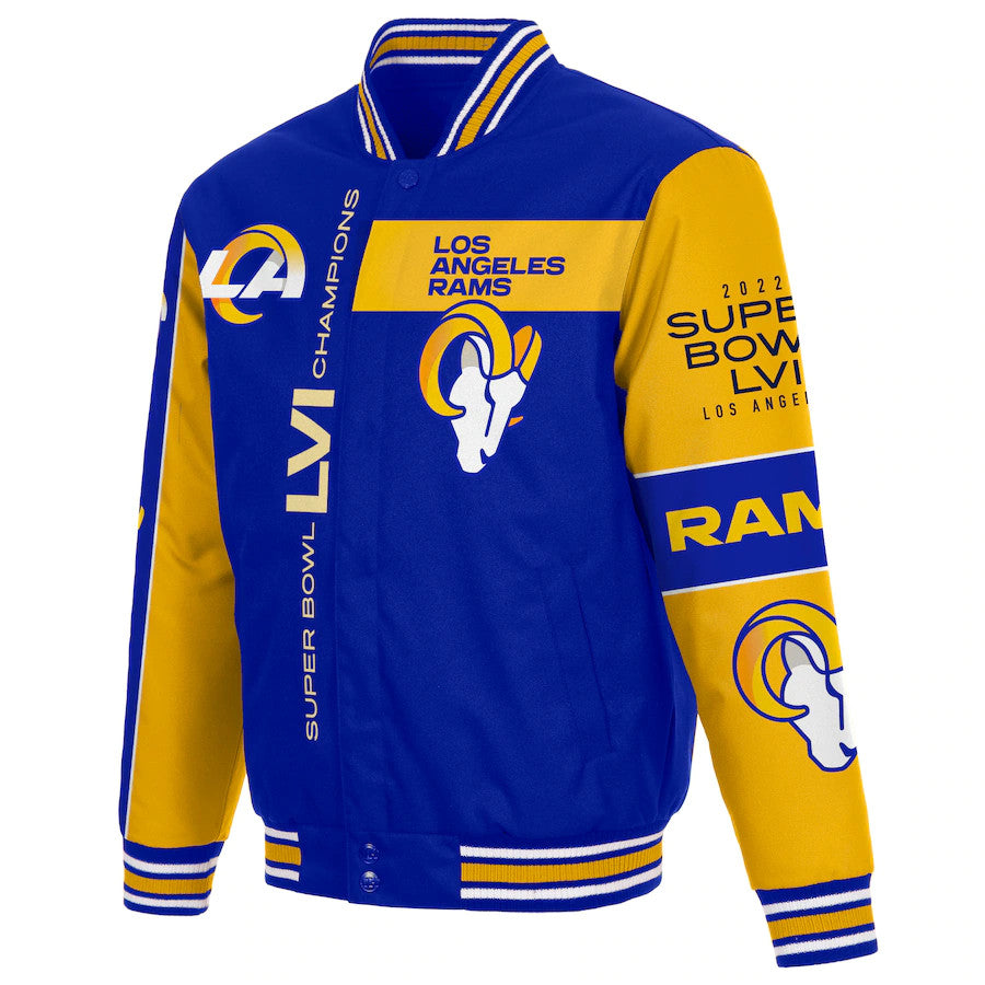 LOS ANGELES RAMS SBLVI CHAMPS POLY TWILL JACKET