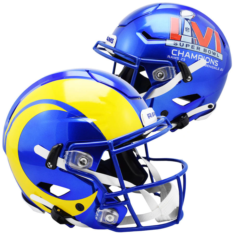 LOS ANGELES RAMS SUPER BOWL LVI CHAMPIONS FLEX HELMET – JR'S SPORTS