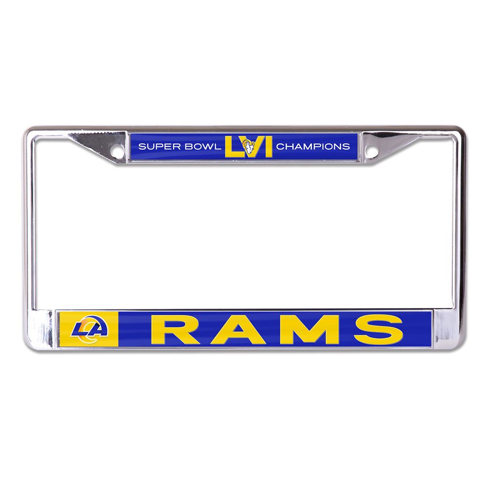 LOS ANGELES RAMS SUPER BOWL LVI CHAMPS LASER LICENSE PLATE FRAME