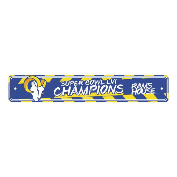LOS ANGELES RAMS SUPER BOWL LVI CHAMPS STREET SIGN