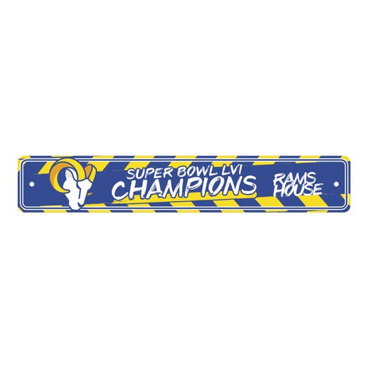 LOS ANGELES RAMS SUPER BOWL LVI CHAMPS STREET SIGN