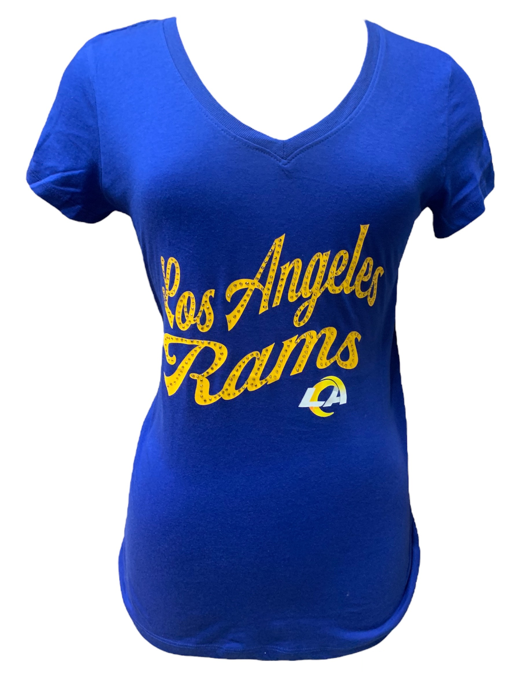 47 Los Angeles Rams Women's Bedazzle T-Shirt 22 / S