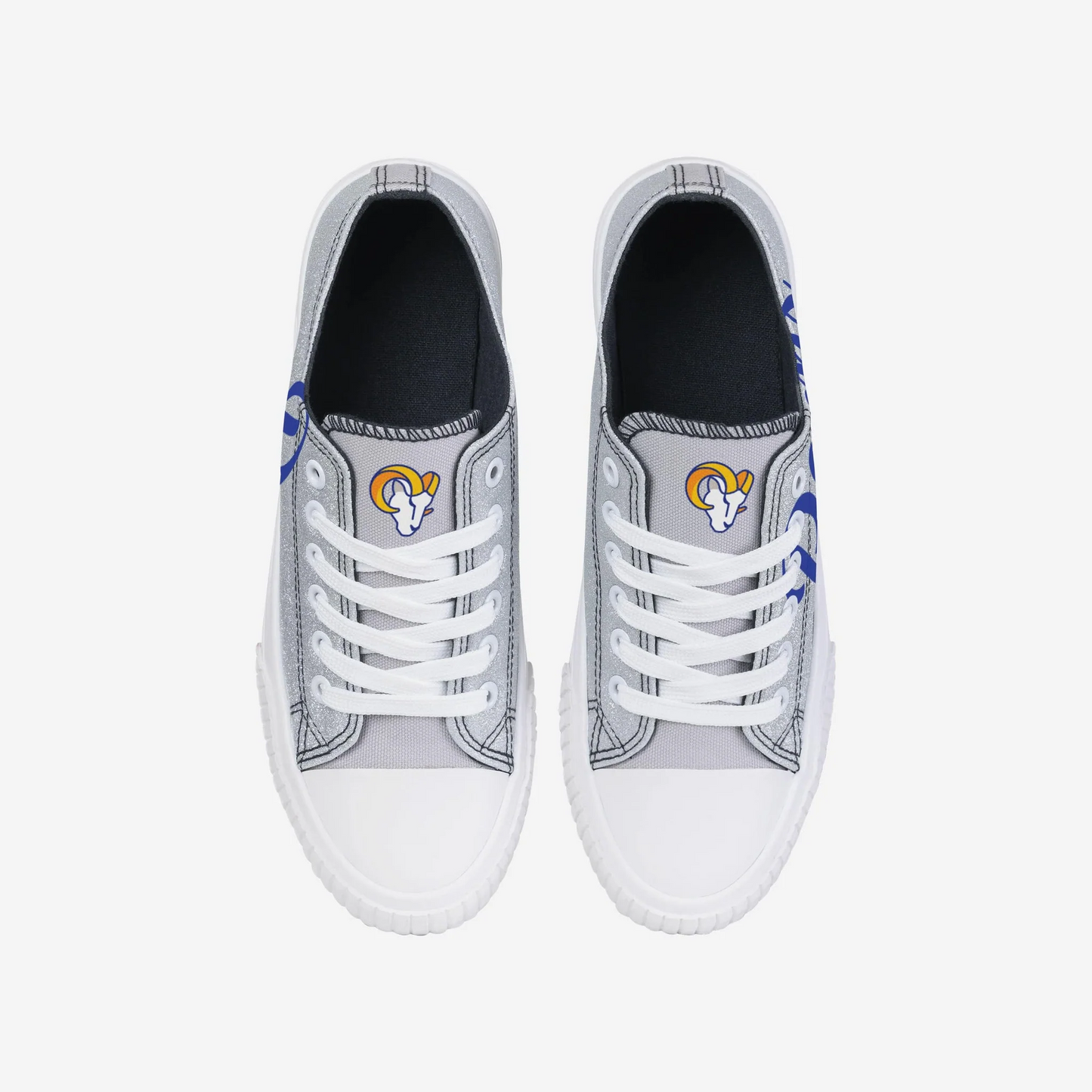LOS ANGELES RAMS WOMEN'S COLOR GLITTER LOW TOP SHOE