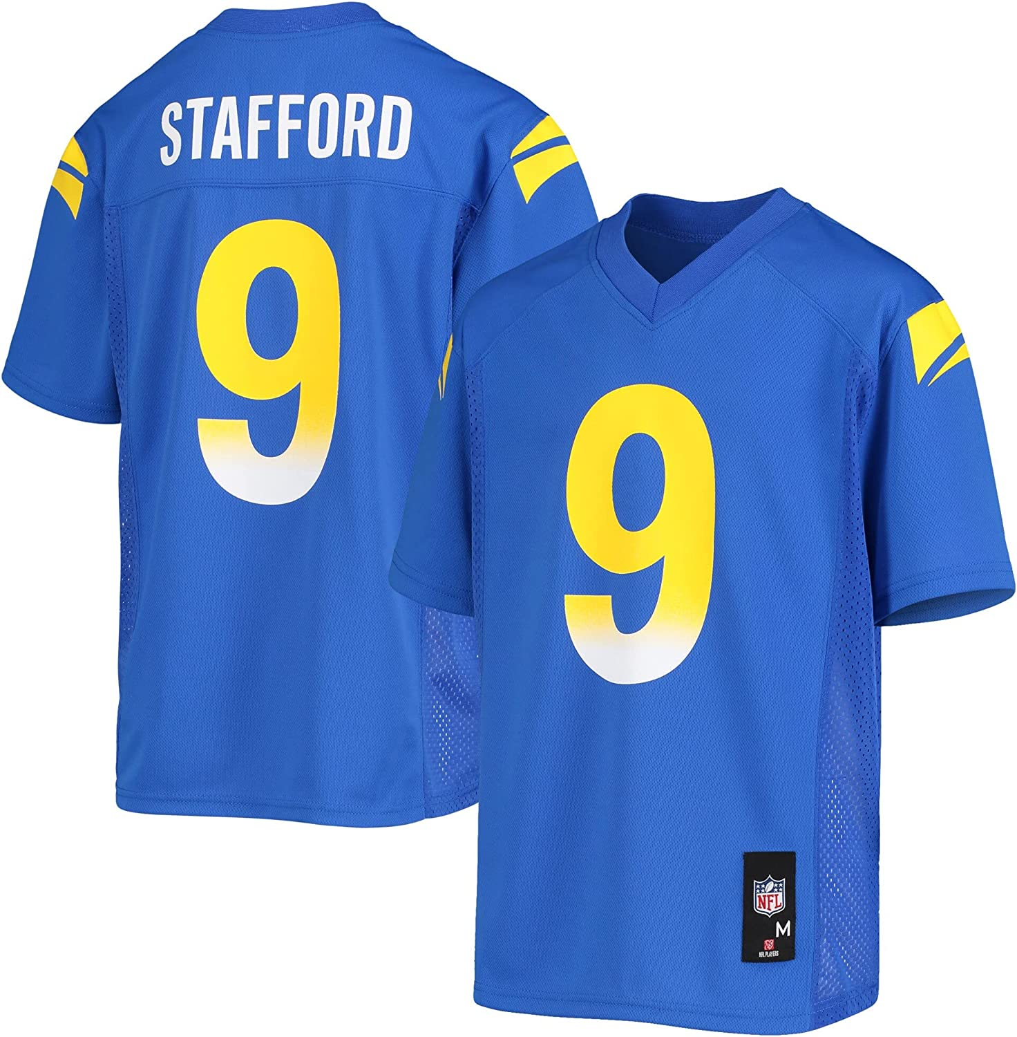 Outerstuff Los Angeles Rams Matthew Stafford Youth Mid Tier Jersey 22 Blu / M