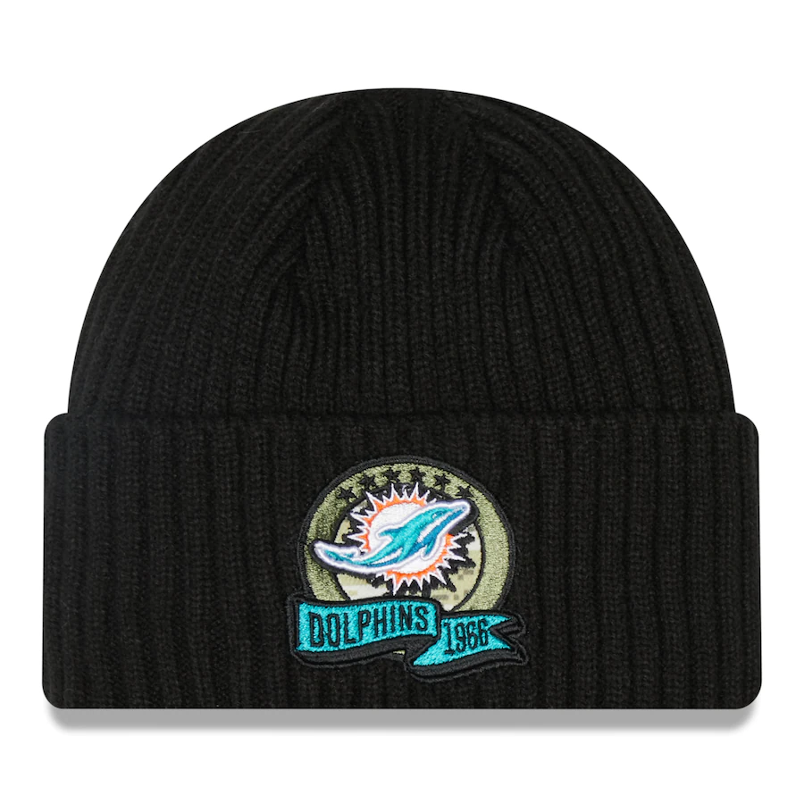MIAMI DOLPHINS 2022 SALUTE TO SERVICE KNIT BEANIE JR S SPORTS
