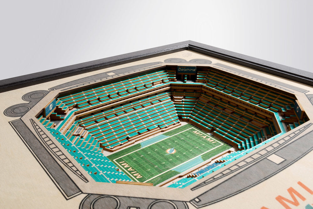 MIAMI DOLPHINS 25 LAYER 3D STADIUM