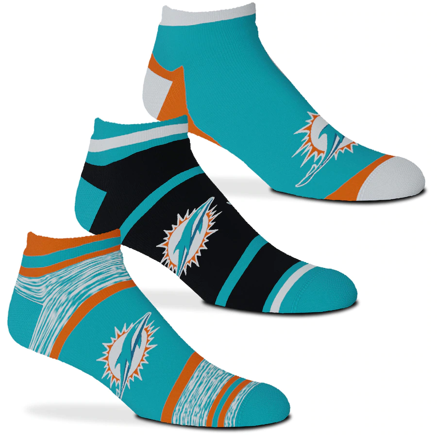 MIAMI DOLPHINS 3-PACK CASH SOCKS