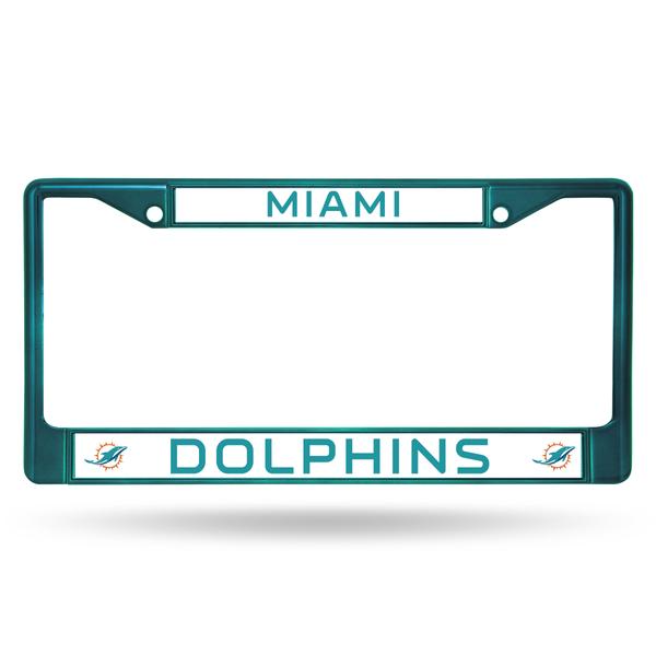 MIAMI DOLPHINS AQUA LASER LICENSE PLATE