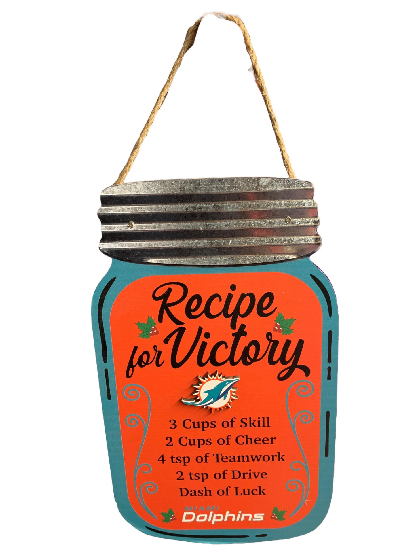 MIAMI DOLPHINS MASON JAR RECIPE FOR VICTORY SIGN