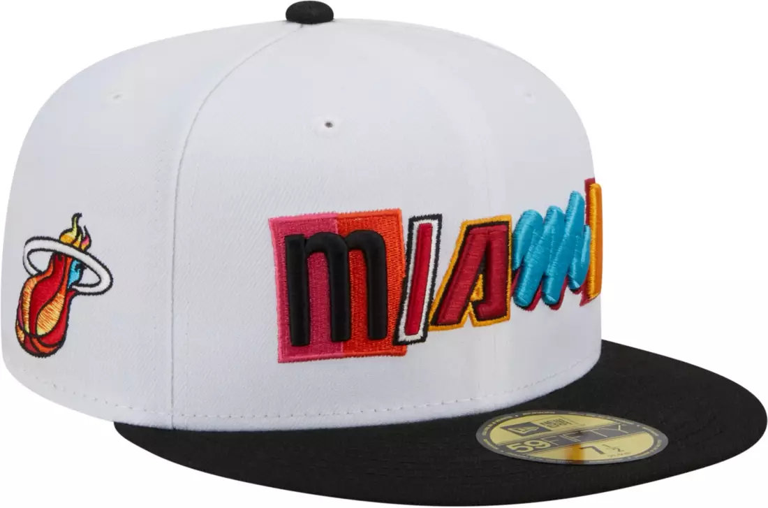 Miami Heat New Era Vice City 59FIFTY Fitted Hat - Black/Teal
