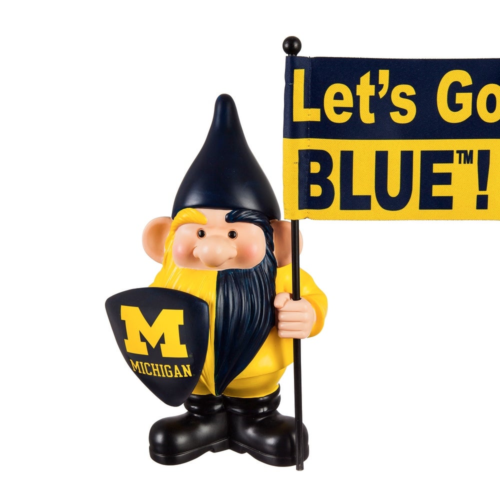MICHIGAN WOLVERINES FLAG HOLDER GNOME