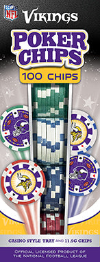 MINNESOTA VIKINGS 100PC POKER CHIPS