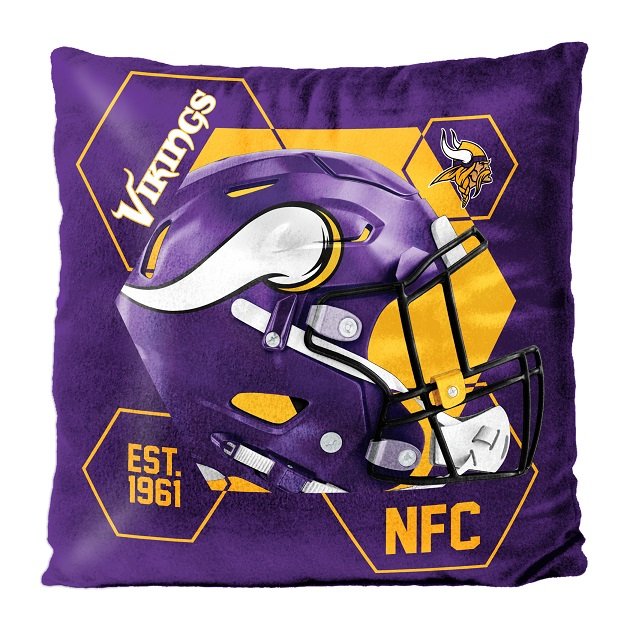 MINNESOTA VIKINGS REVERSIBLE 16" X 16" VELVET PILLOW