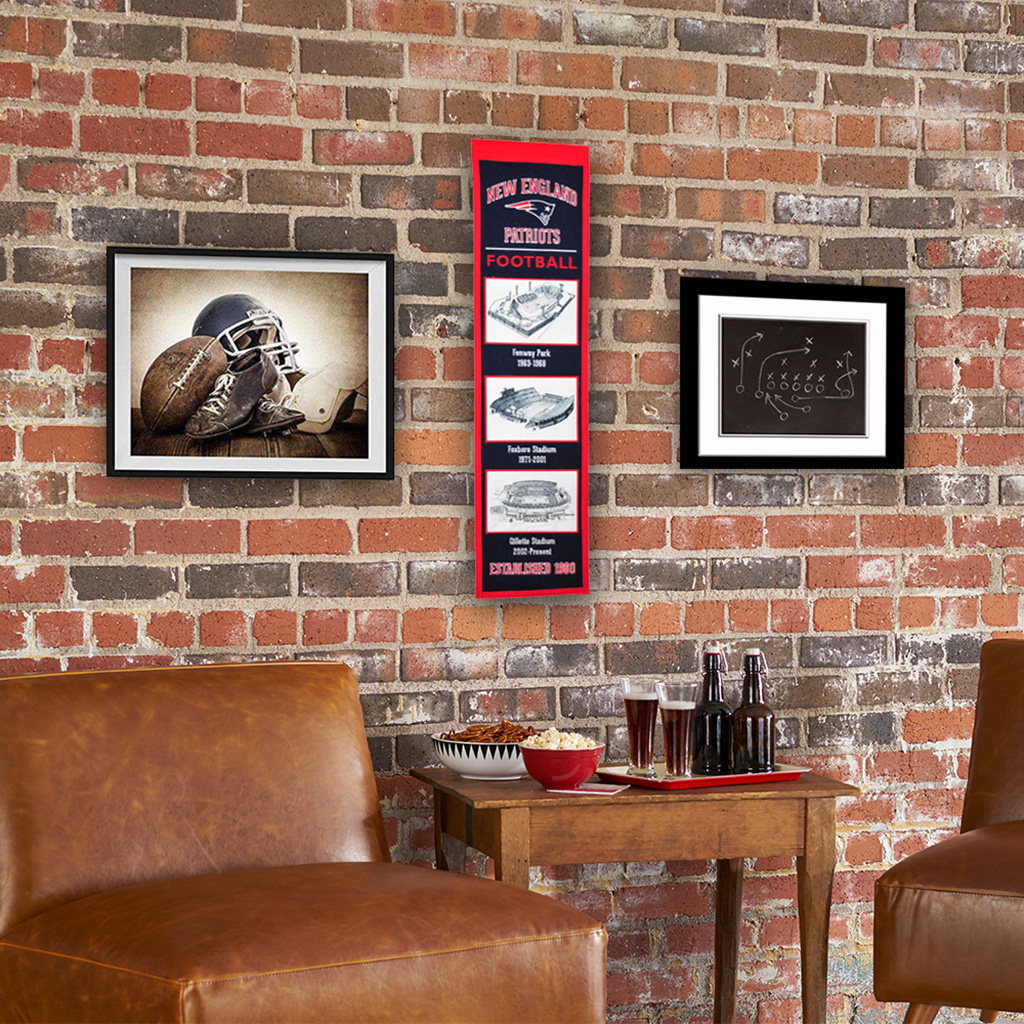 NEW ENGLAND PATRIOTS STADIUM EVOLUTION BANNER