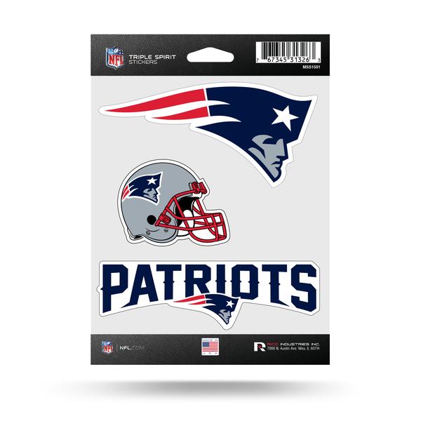NEW ENGLAND PATRIOTS TRIPLE SPIRIT DECAL