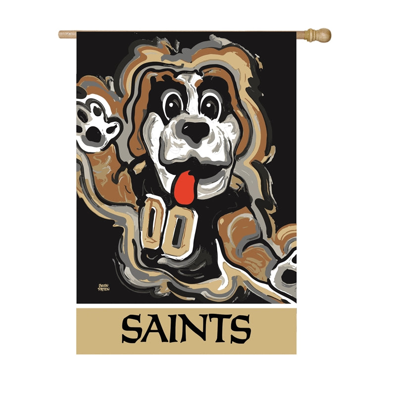 NEW ORLEANS SAINTS JUSTIN PATTEN SUEDE HOUSE FLAG