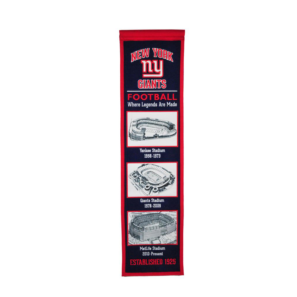 BANDERA DE LA EVOLUCIÓN DEL ESTADIO DE LOS GIGANTES DE NUEVA YORK