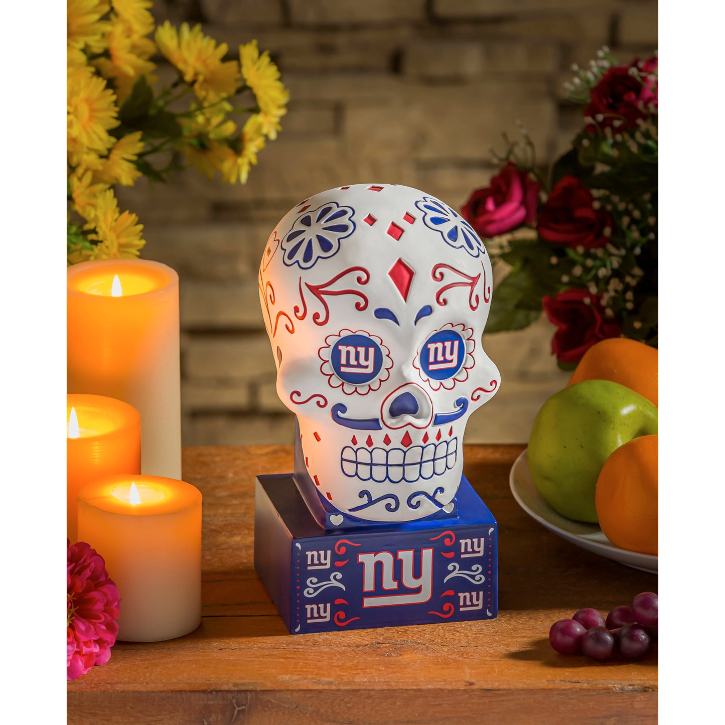 CABEZA DE CALAVERA DE AZÚCAR DE LOS GIGANTES DE NUEVA YORK