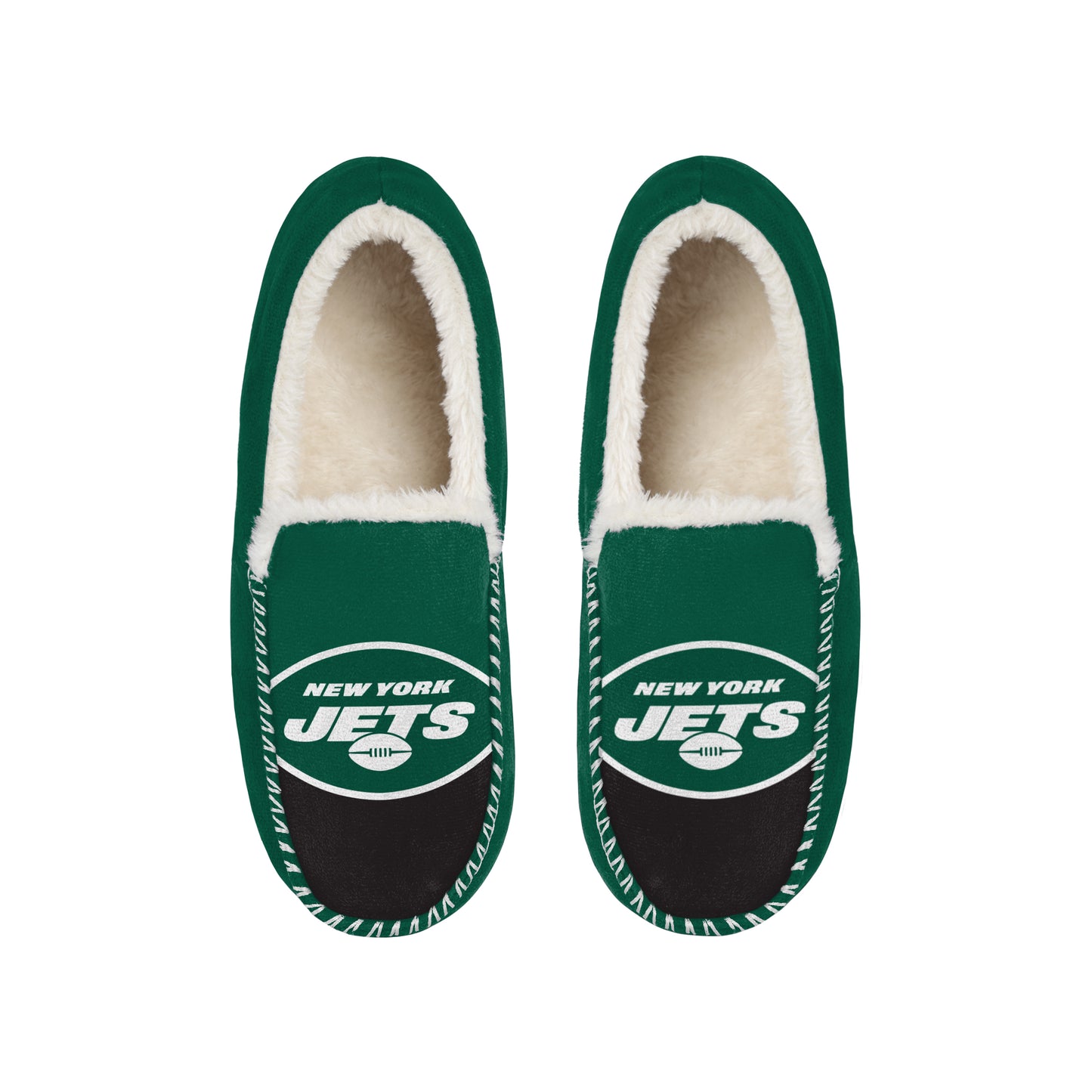 NEW YORK JETS MEN'S COLOR BLOCK MOCCASINS