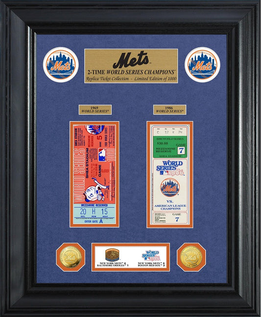 COLECCIÓN DE MONEDAS Y BOLETOS DE ORO DELUXE DE LA SERIE MUNDIAL DE LOS METS DE NUEVA YORK