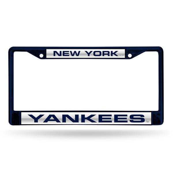 NEW YORK YANKEES NAVY LASER LICENSE PLATE