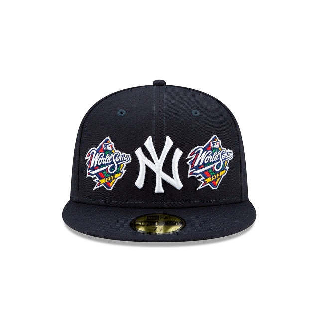 New Era Flat Brim 59FIFTY Championships New York Yankees MLB White and  Black Fitted Cap
