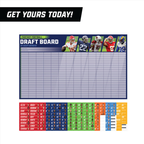 2022 NFL FANTASY FOOTBALL DRAFT BOARD KIT