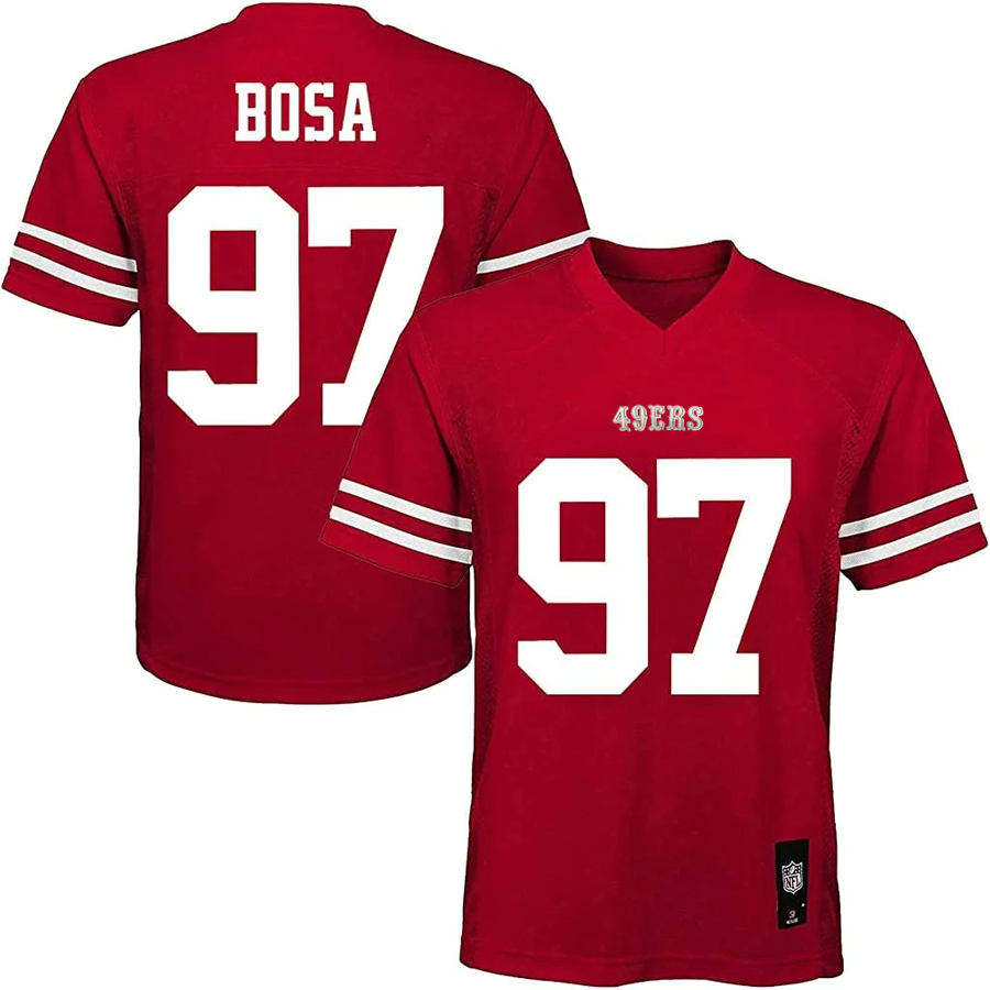 CAMISETA JUVENIL NICK BOSA DE NIVEL MEDIO SAN FRANCISCO 49ERS