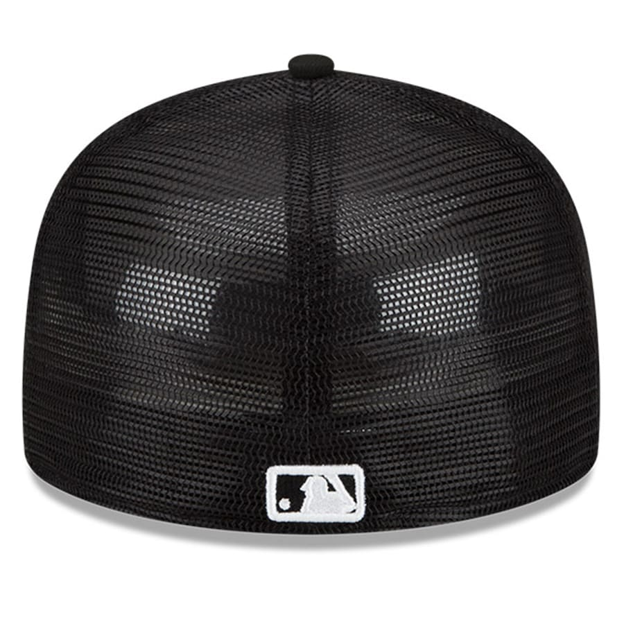 SOMBRERO DE PRÁCTICAS DE BATEO 2022 DE OAKLAND ATHLETICS PARA HOMBRE 59FIFTY AJUSTADO-NEGRO/BLANCO