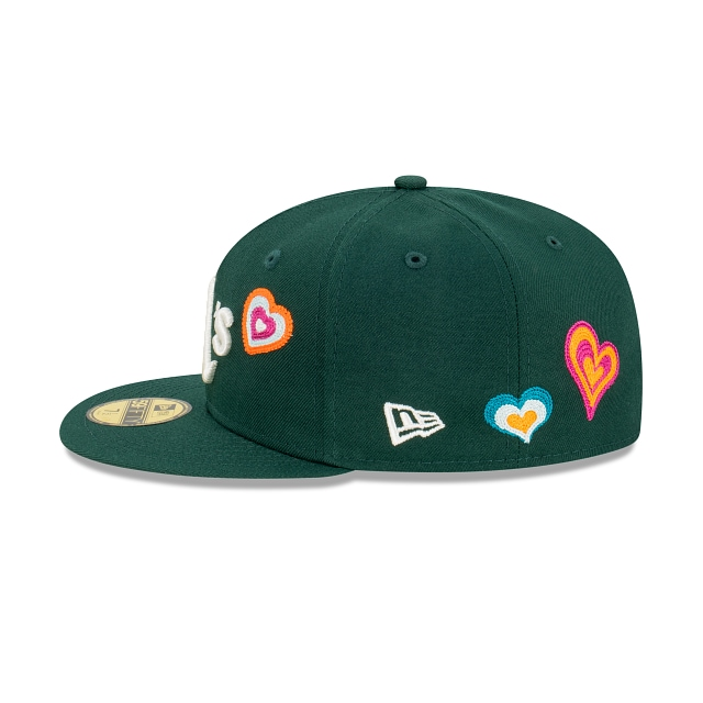 OAKLAND ATHLETICS CHAINSTITCH HEART 59FIFTY FITTED HAT