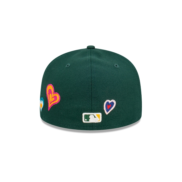 OAKLAND ATHLETICS CHAINSTITCH HEART 59FIFTY FITTED HAT