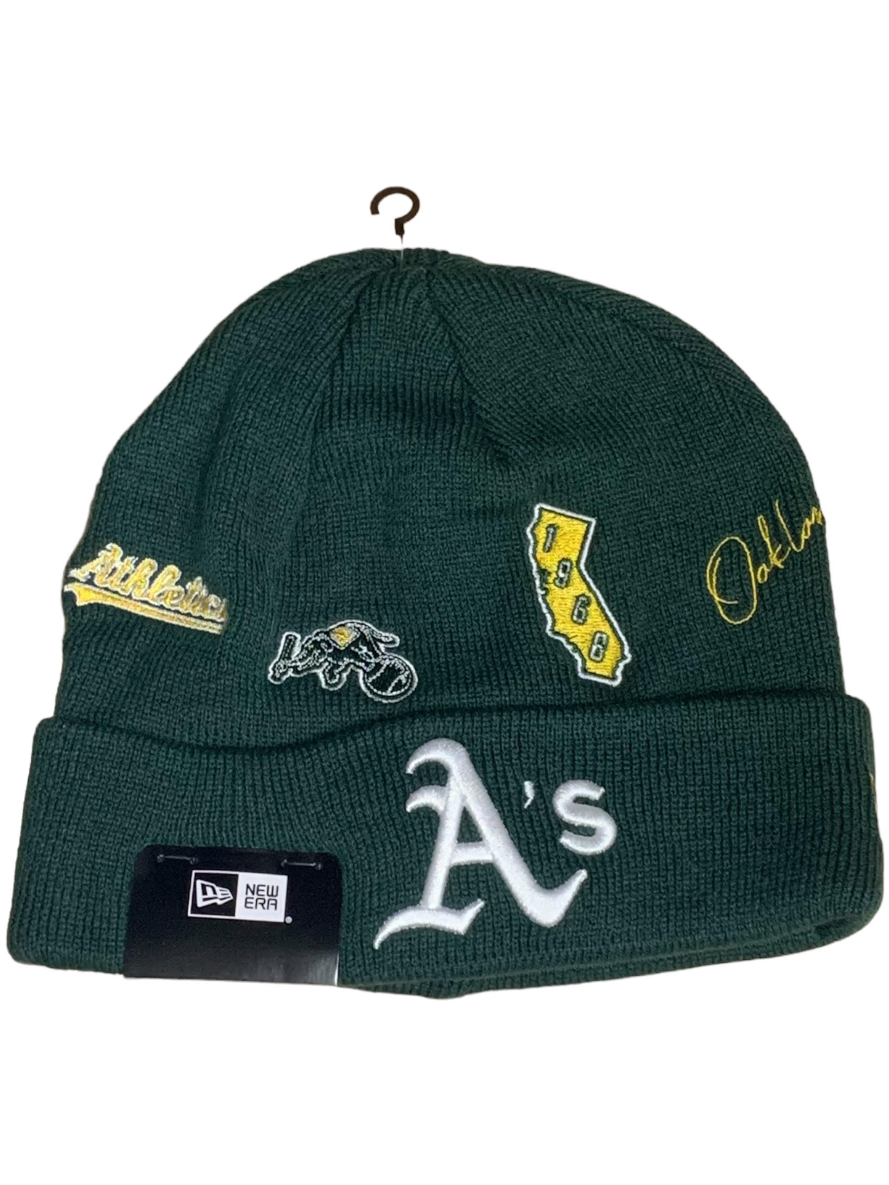 OAKLAND ATHLETICS IDENTITY KNIT BEANIE HAT JR S SPORTS
