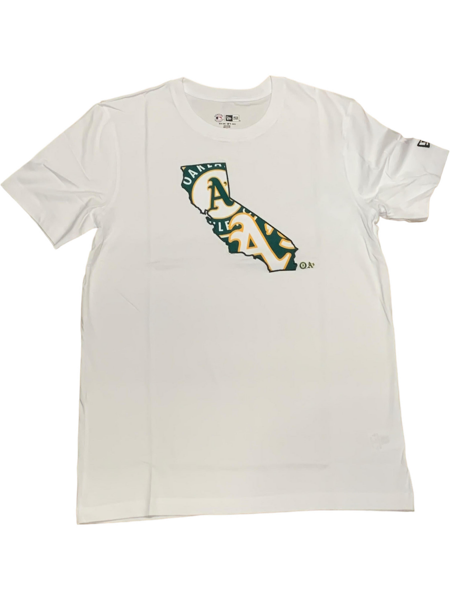 OAKLAND ATHLETICS MEN'S LOGO IN STATE T-SHIRT - WHITE