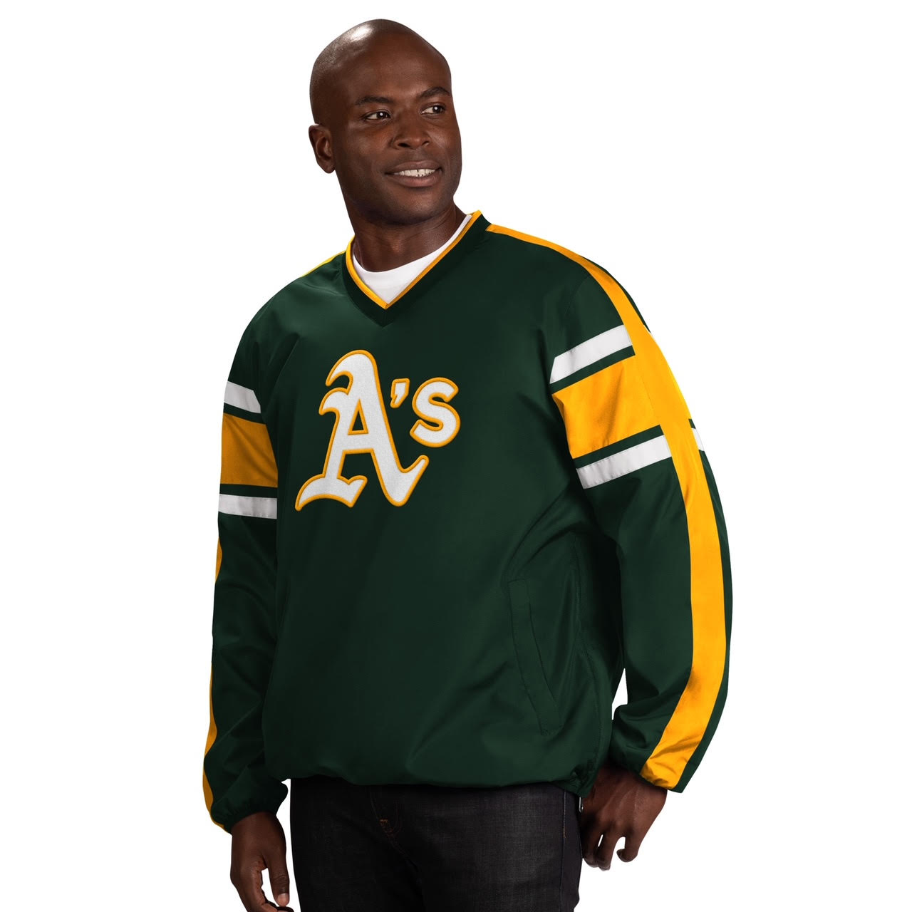 OAKLAND ATHLETICS MEN S SWING ROUTE WINDBREAKER JACKET JR S SPORTS