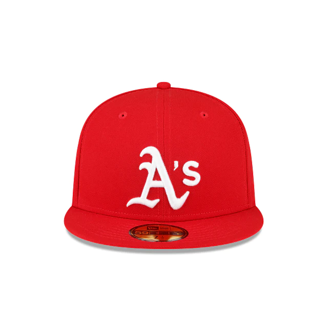 OAKLAND ATHLETICS SIDEPATCH WORLD SERIES 59FIFTY FITTED HAT - RED