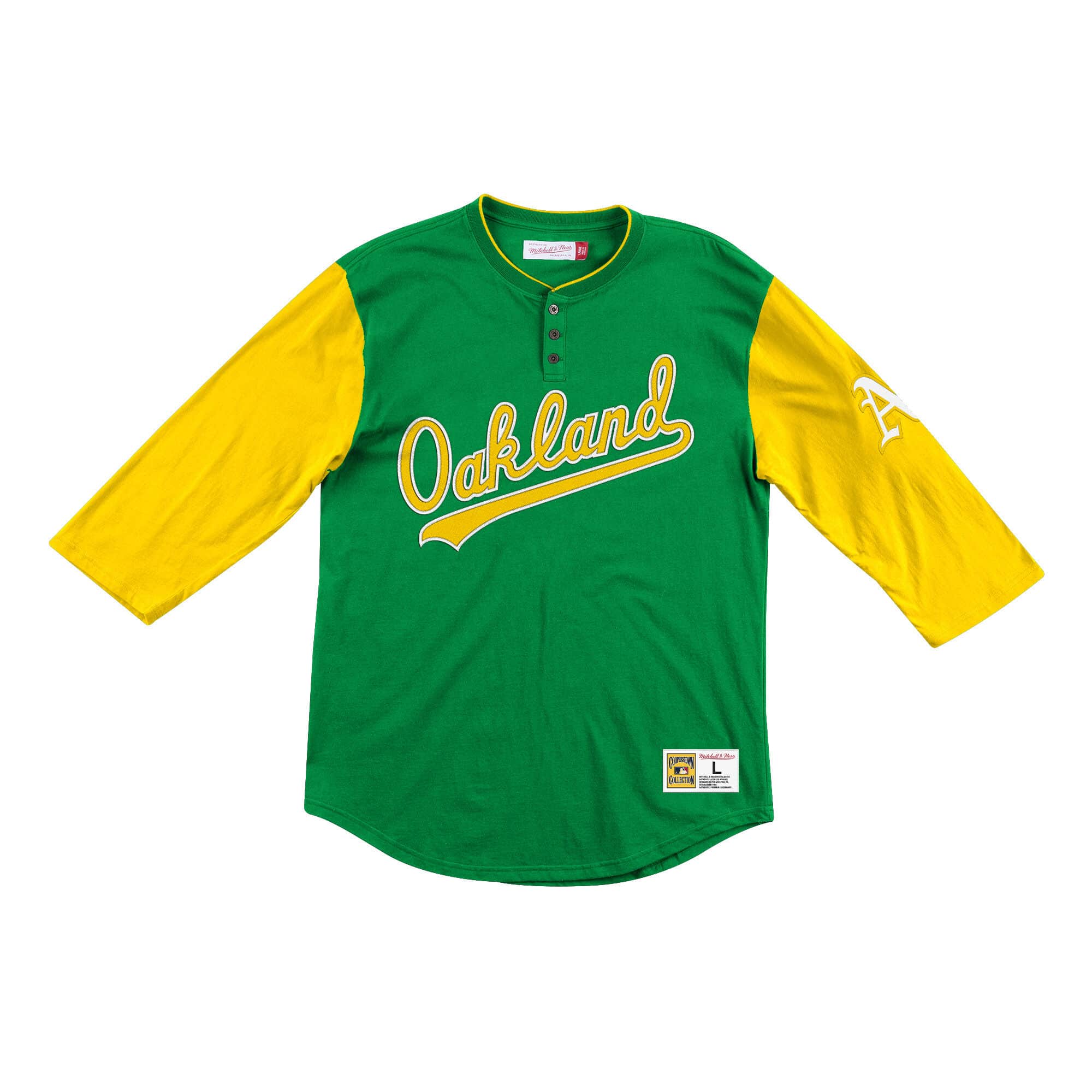 oakland athletics gear OAKLAND ATHLETICS MEN'S FRANCHISE HENLEY – JR'S SPORTS