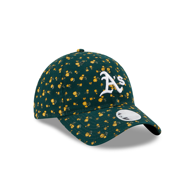 OAKLAND ATHLETICS WOMEN'S FLORAL 9TWENTY ADJUSTABLE HAT - GREEN