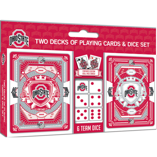 OHIO STATE BUCKEYES 2-PACK CARD AND DICE SET