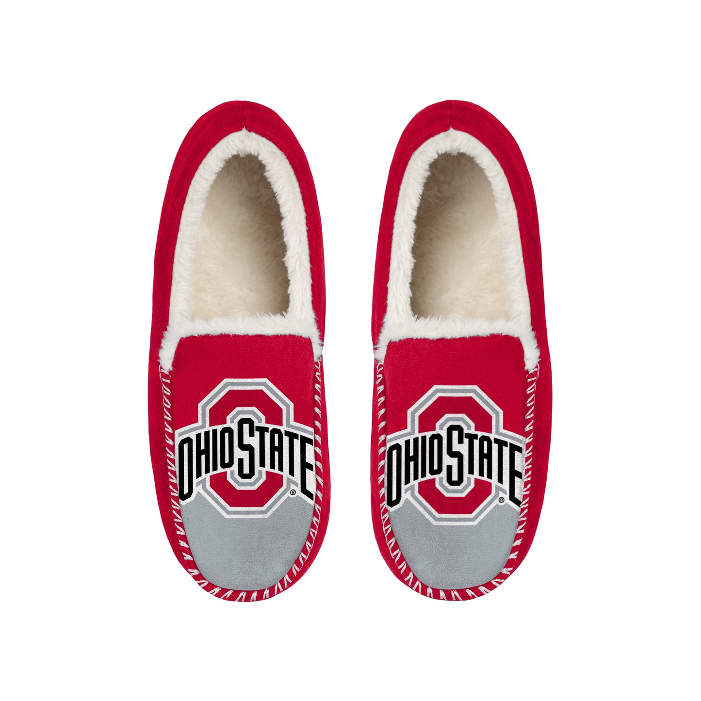 OHIO STATE BUCKEYES MEN'S COLOR BLOCK MOCCASINS