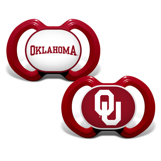 OKLAHOMA SOONERS PACK DE 2 CHUPETES