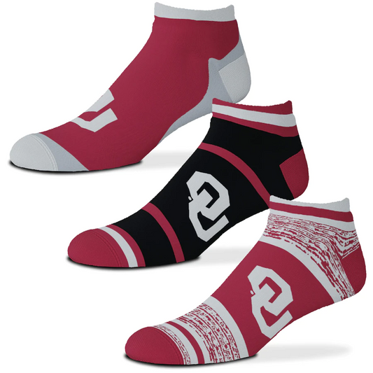 OKLAHOMA SOONERS 3-PACK CASH SOCKS