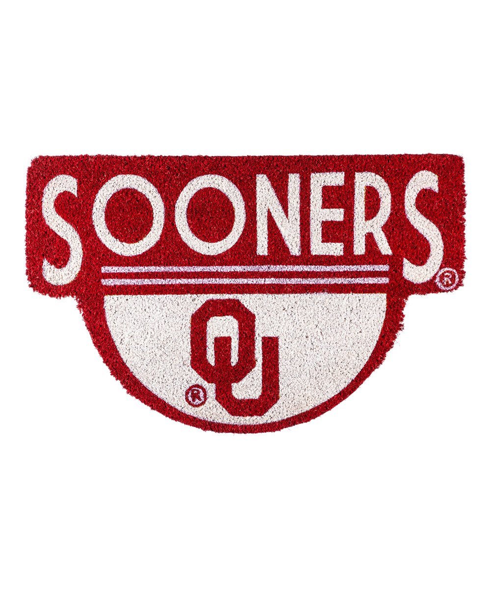 OKLAHOMA SOONERS SHAPED COIR DOORMAT