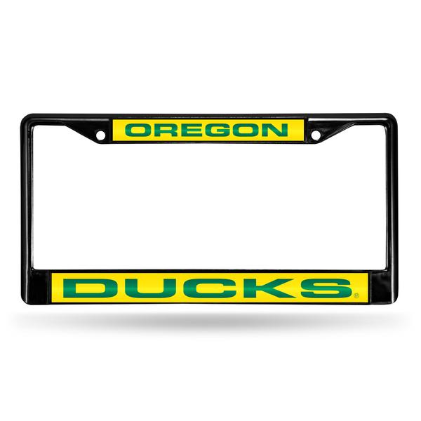 OREGON DUCKS BLACK LASER LICENSE PLATE