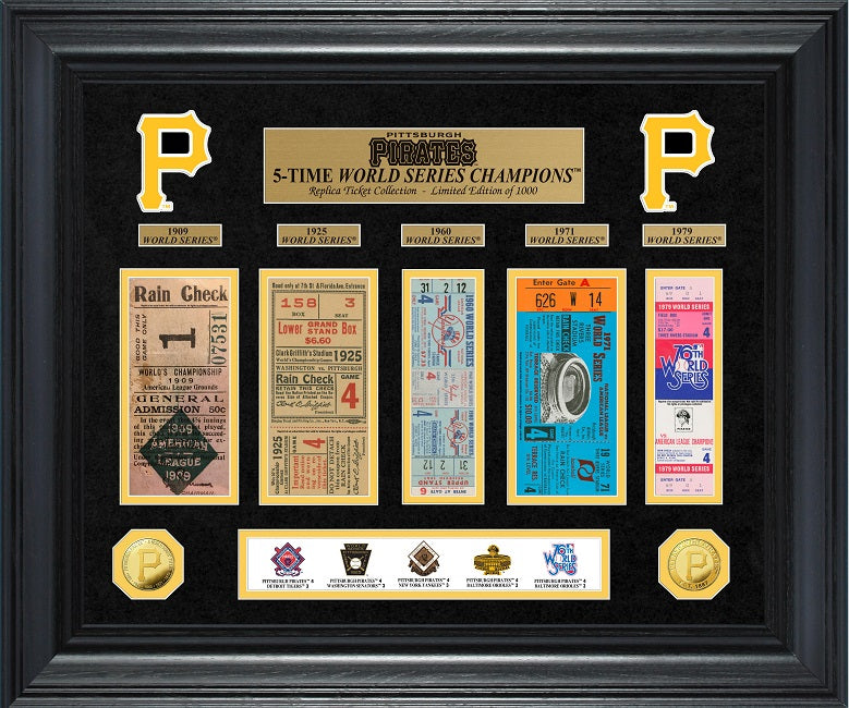 PITTSBURGH PIRATES WORLD SERIES DELUXE GOLD COIN & TICKET