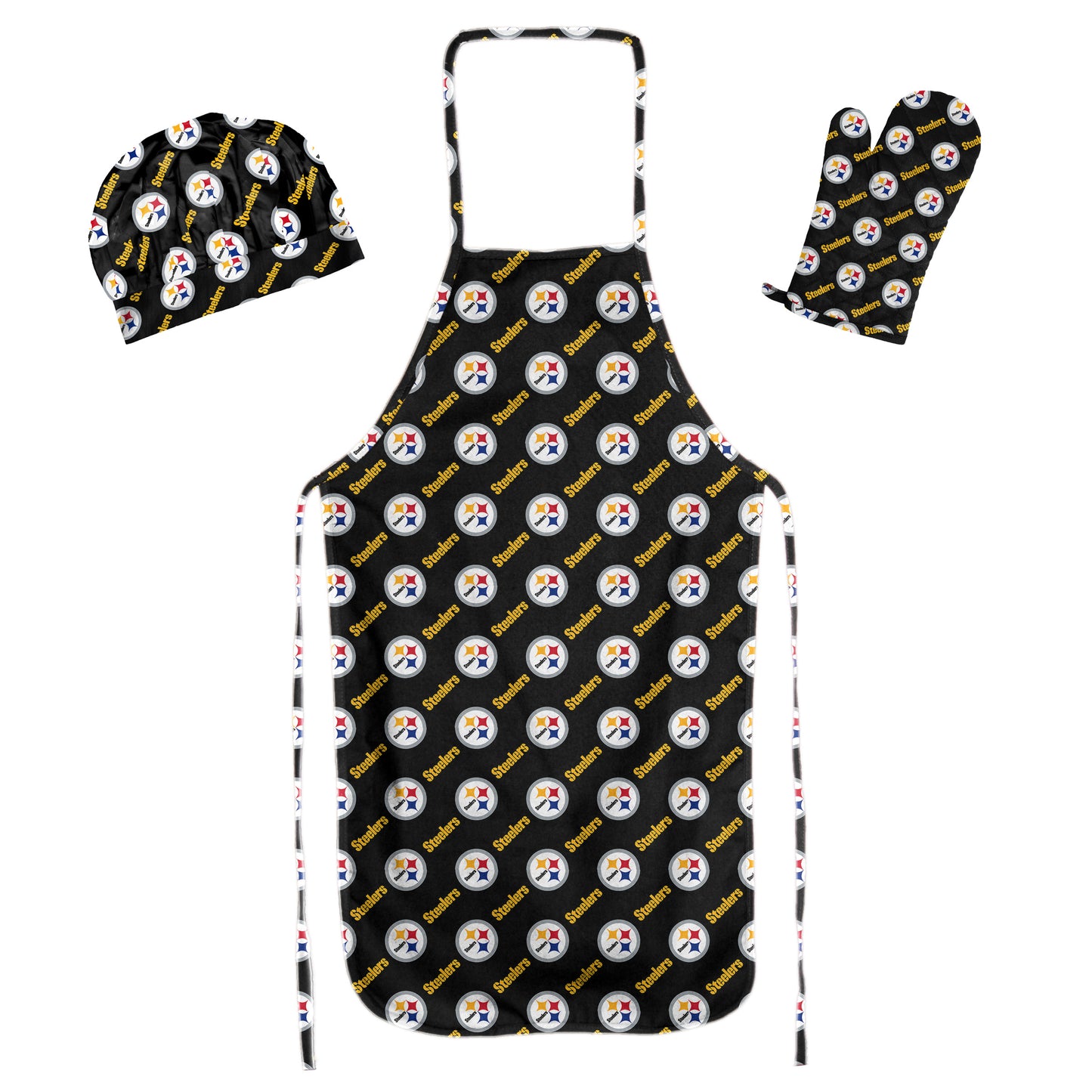 PITTSBURGH STEELERS 3 PIECE SET APRON MITT AND HAT