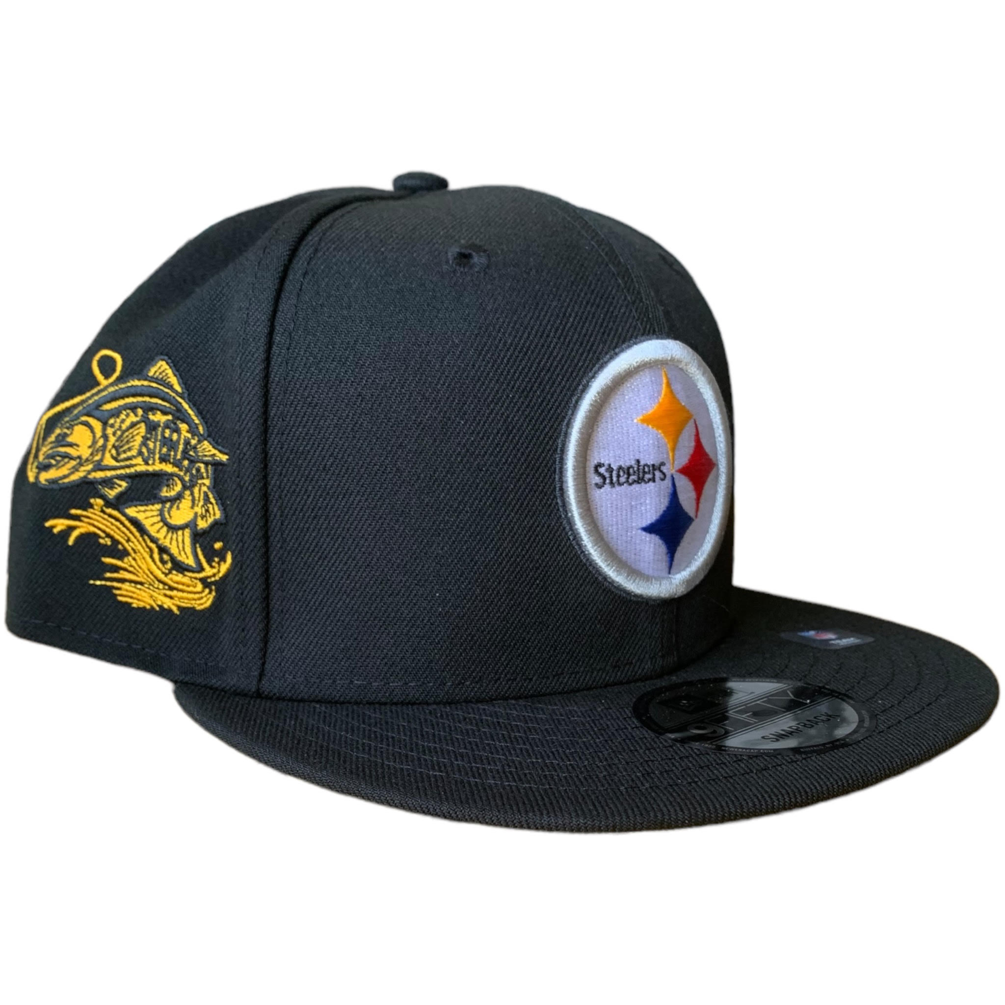 PITTSBURGH STEELERS FISH SIDE PATCH 9FIFTY SNAPBACK HAT – JR'S SPORTS