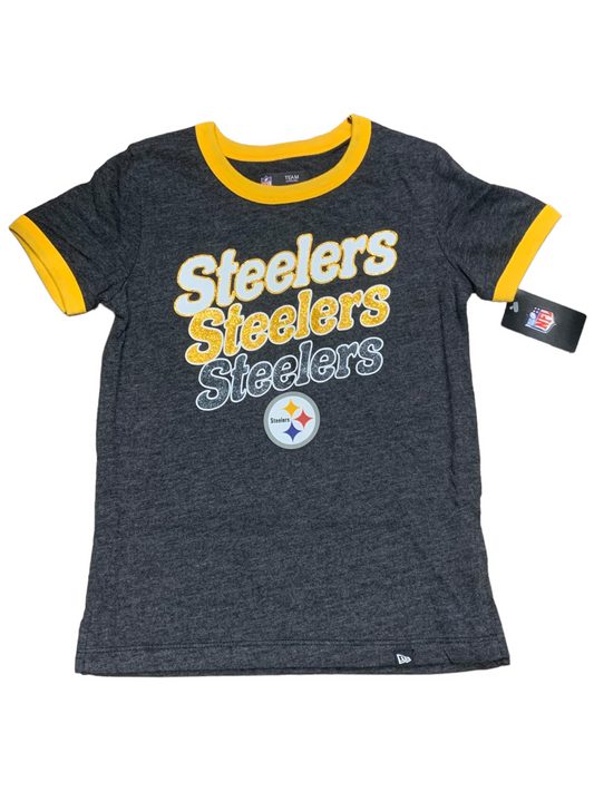 PITTSBURGH STEELERS GIRLS TRIPLE TEAM TEE